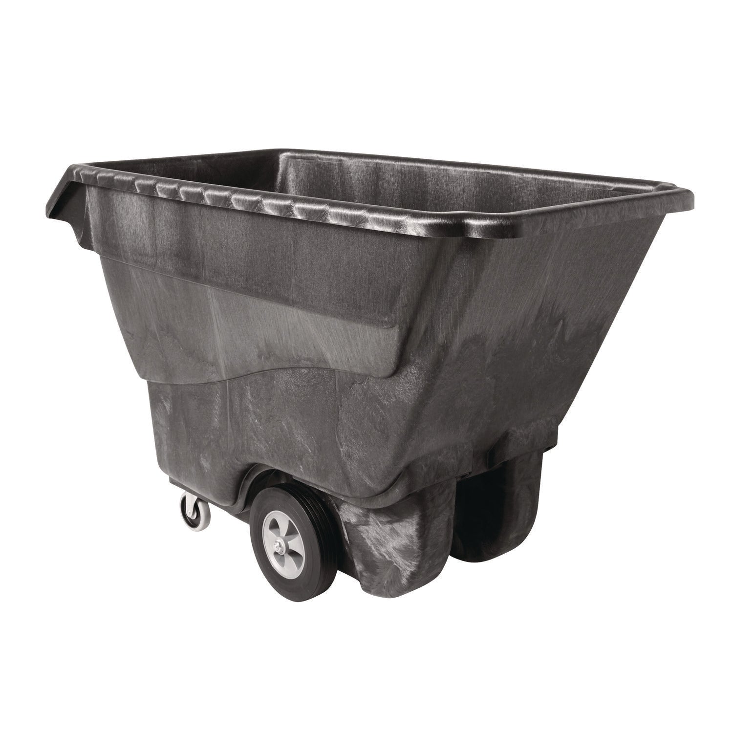 1 cu yd Structural Foam Tilt Truck, Standard Duty, 1,250 lb Capacity, Black