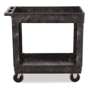 2 Shelf - 500 lb Load Capacity - 4 Casters - 5" Caster Size - 34.25" Length x 17.37" Width x 31.50" Height - Black - 1 Each