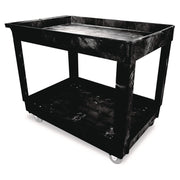 2 Shelf - Push Handle Handle - 4" Caster Size - Foam - 40.25" Length x 25.63" Width x 32.50" Height - Black - 1 Each