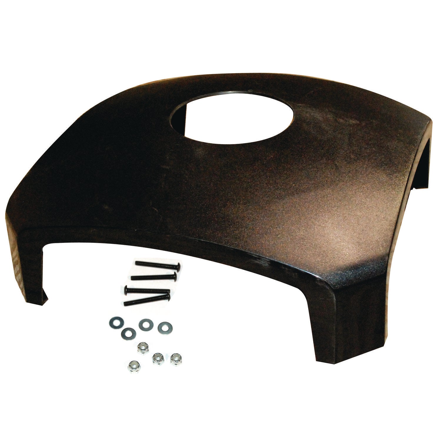 Dome Top with Hole for Waste Receptacle, 25.5" x 25.5" x 9.75", Driftwood