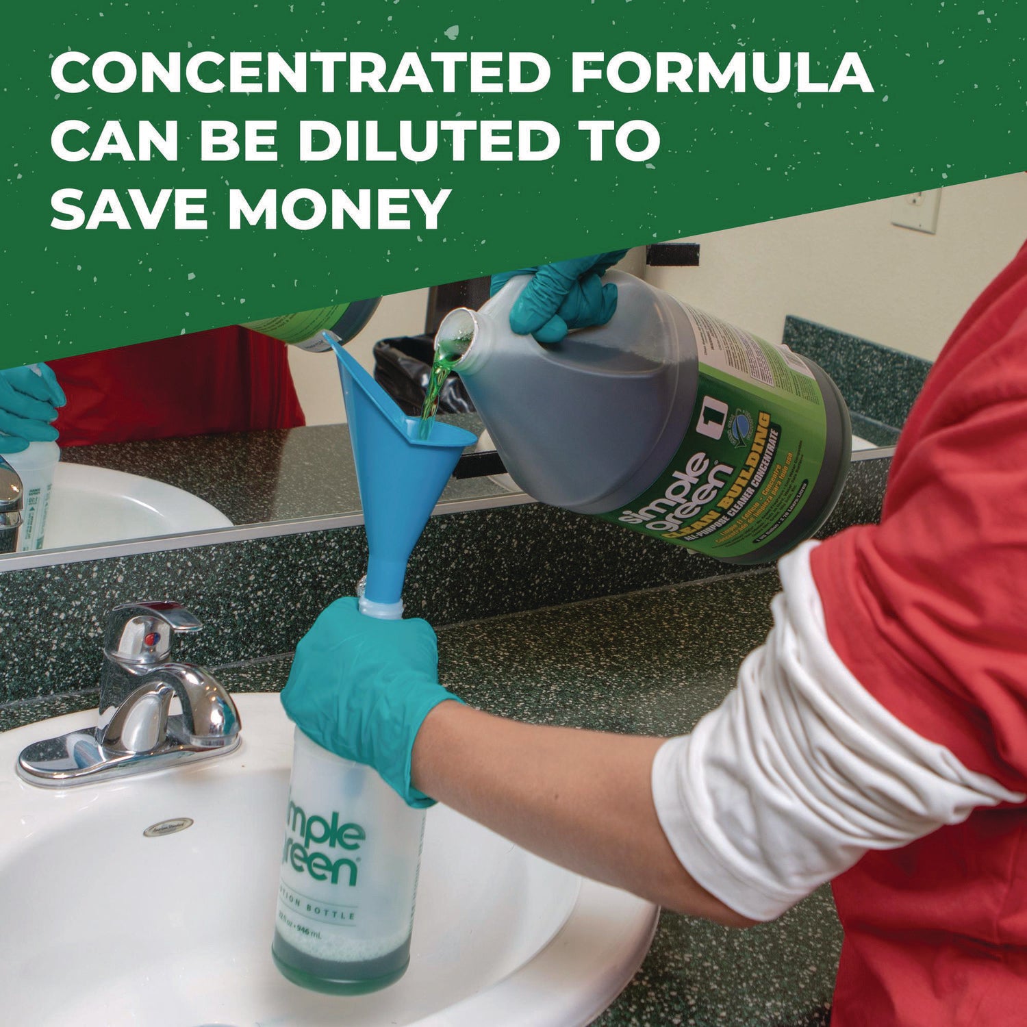 Simple Green All-purpose Cleaner Concentrate - For Multipurpose - Concentrate - Liquid - 128 fl oz (4 quart) - Non-flammable, Fragrance-free - Green - 1 Each