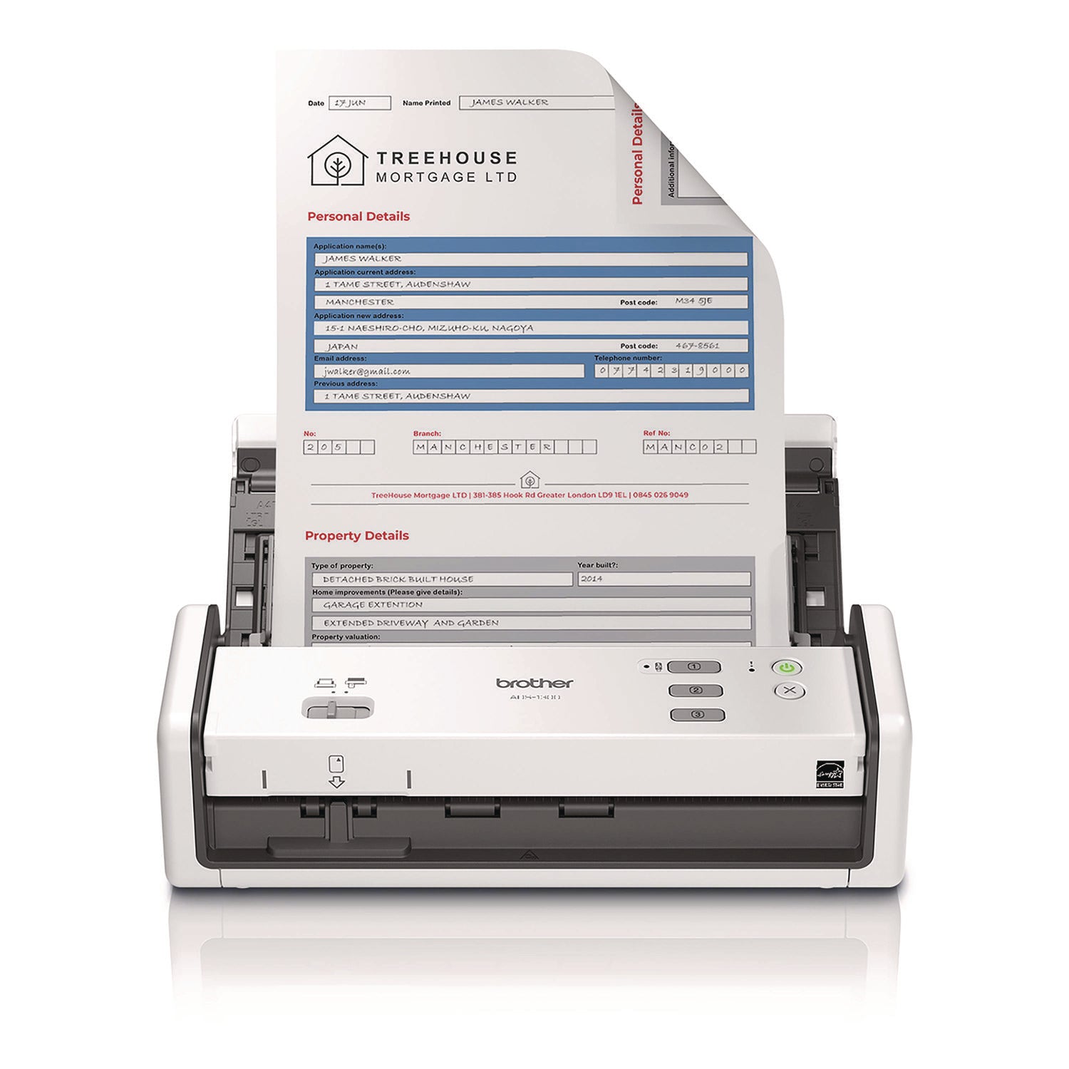 ADS-1300 Compact Desktop Scanner, 600 dpi x 600 dpi Optical Resolution, 20-Sheet Duplex Auto Document Feeder