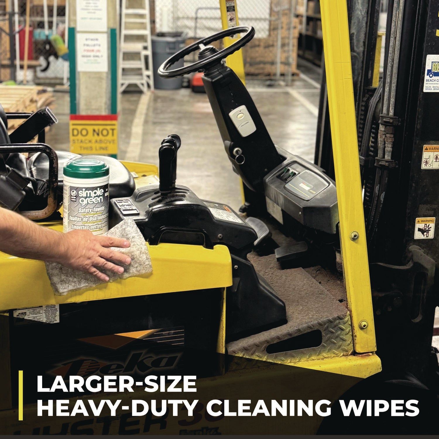 Simple Green Multi-Purpose Cleaning Safety Towels - 10" Width x 11.75" Length - Green - 75/Tub - 1 Each