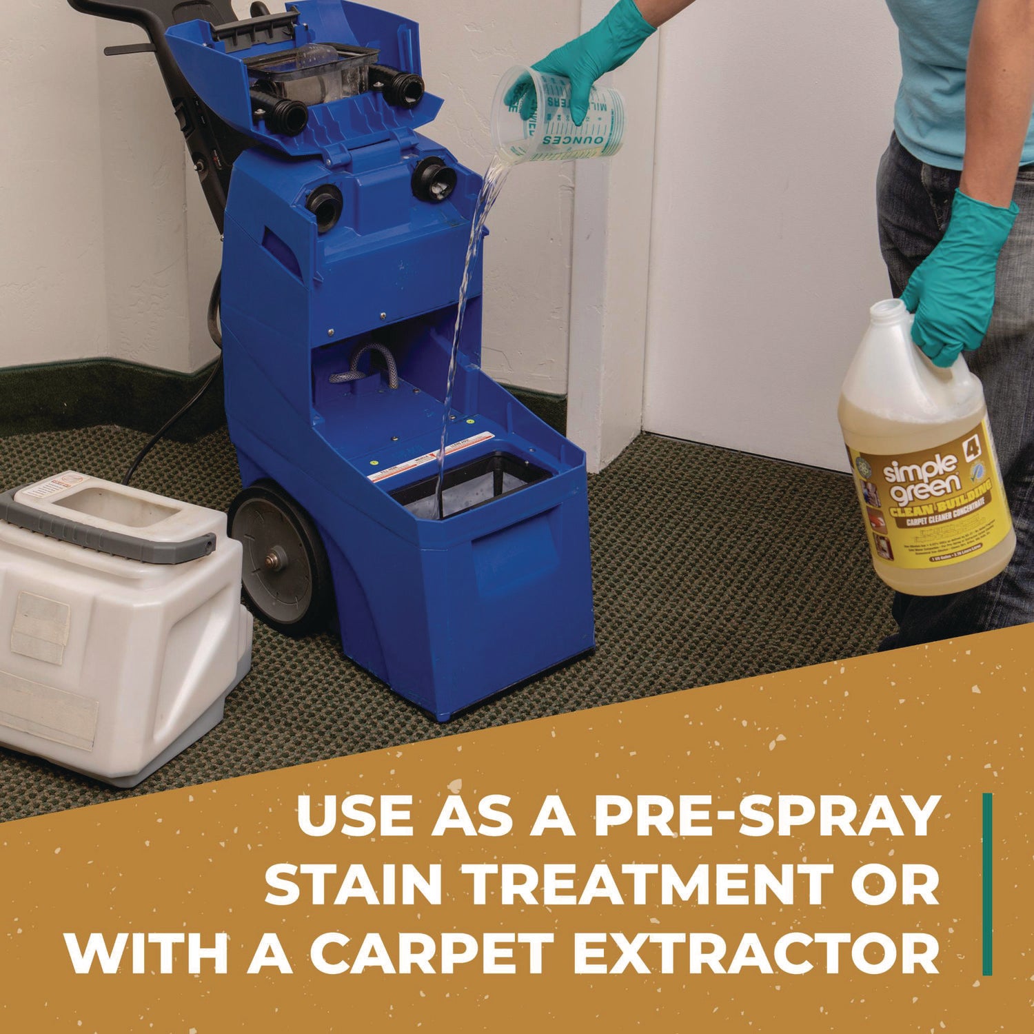 Simple Green Clean Building Carpet Cleaner Concentrate - For Carpet - Concentrate - Liquid - 128 fl oz (4 quart) - Non-flammable, Fragrance-free - Sand - 1 Each