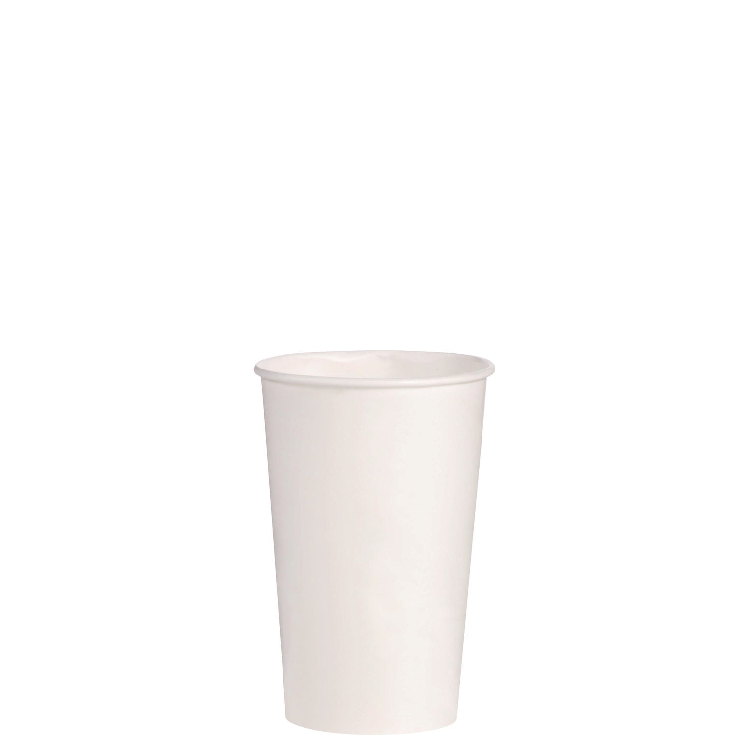 Double Sided Poly (DSP) Paper Cold Cups, 16 oz, White, 50 Cups/Sleeve, 20 Sleeves/Carton