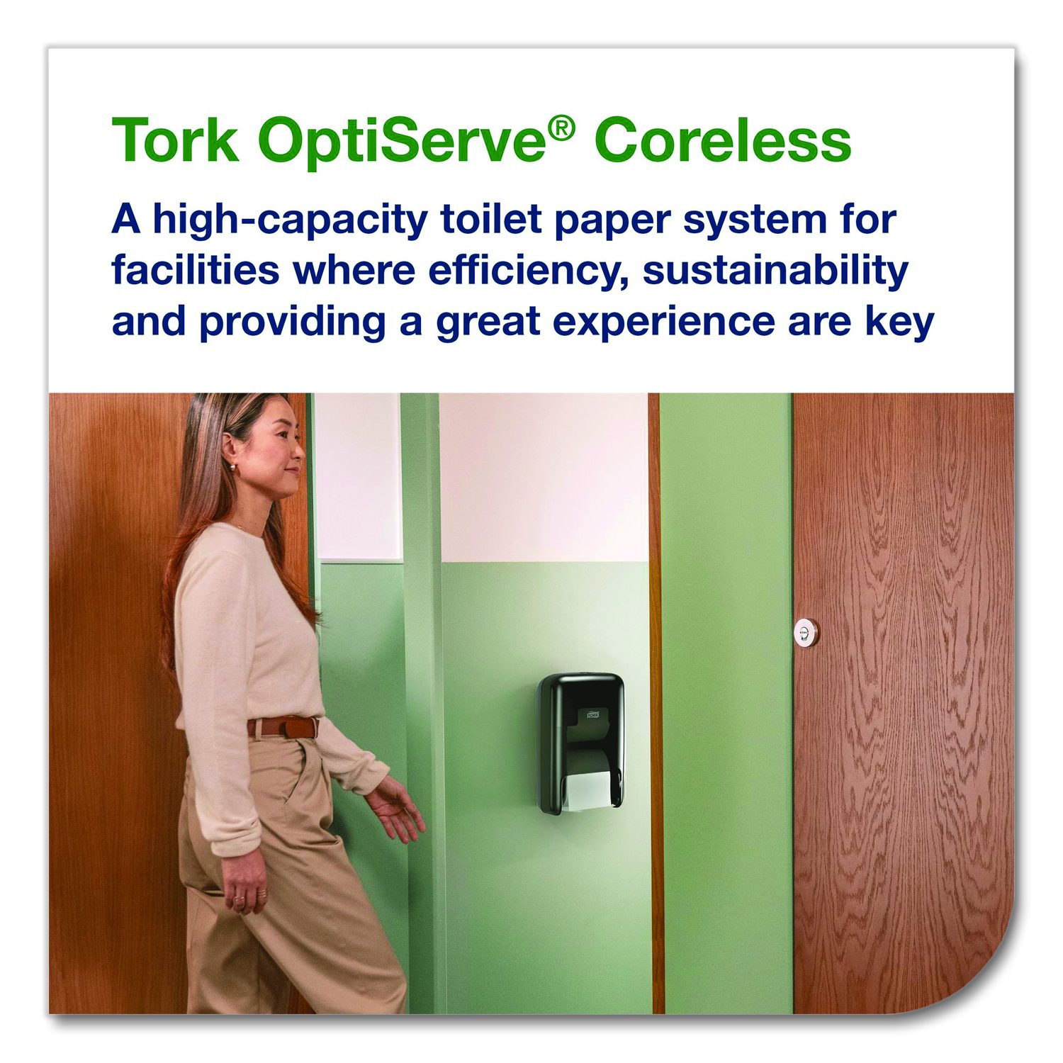 Optiserve Two-Roll Coreless Toilet Paper Dispenser 6.73 X 6.85 X 12.71, Black