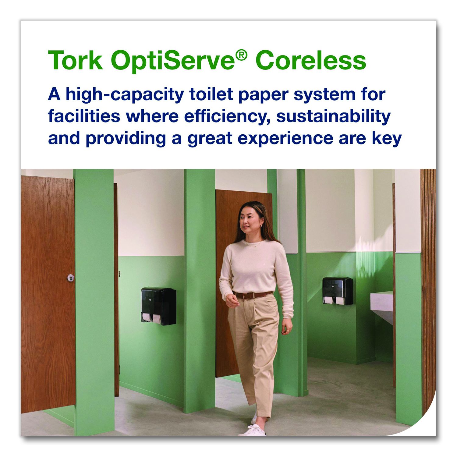 Optiserve Four-Roll Coreless Toilet Paper Dispenser, 12.6 X 6.85 X 12.71, Black