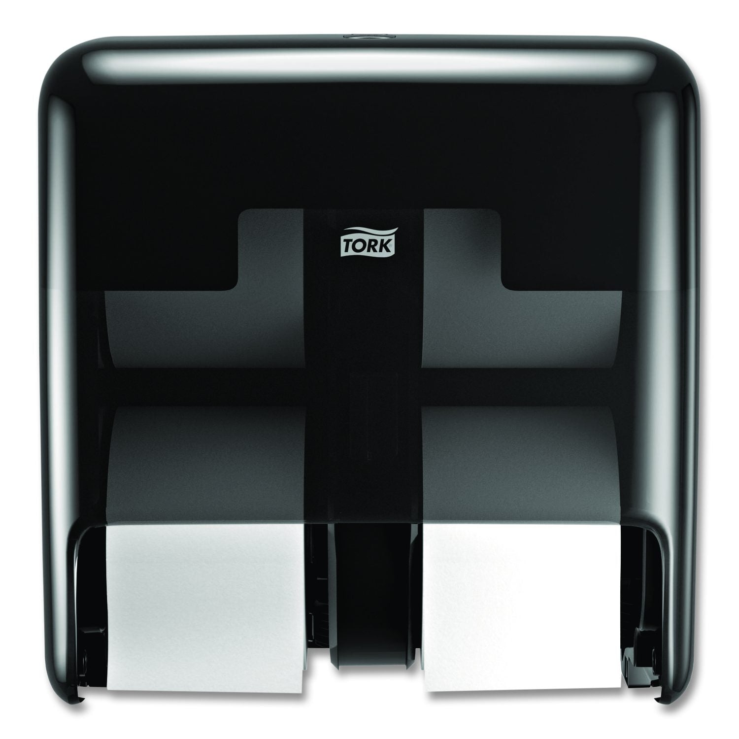 Optiserve Four-Roll Coreless Toilet Paper Dispenser, 12.6 X 6.85 X 12.71, Black