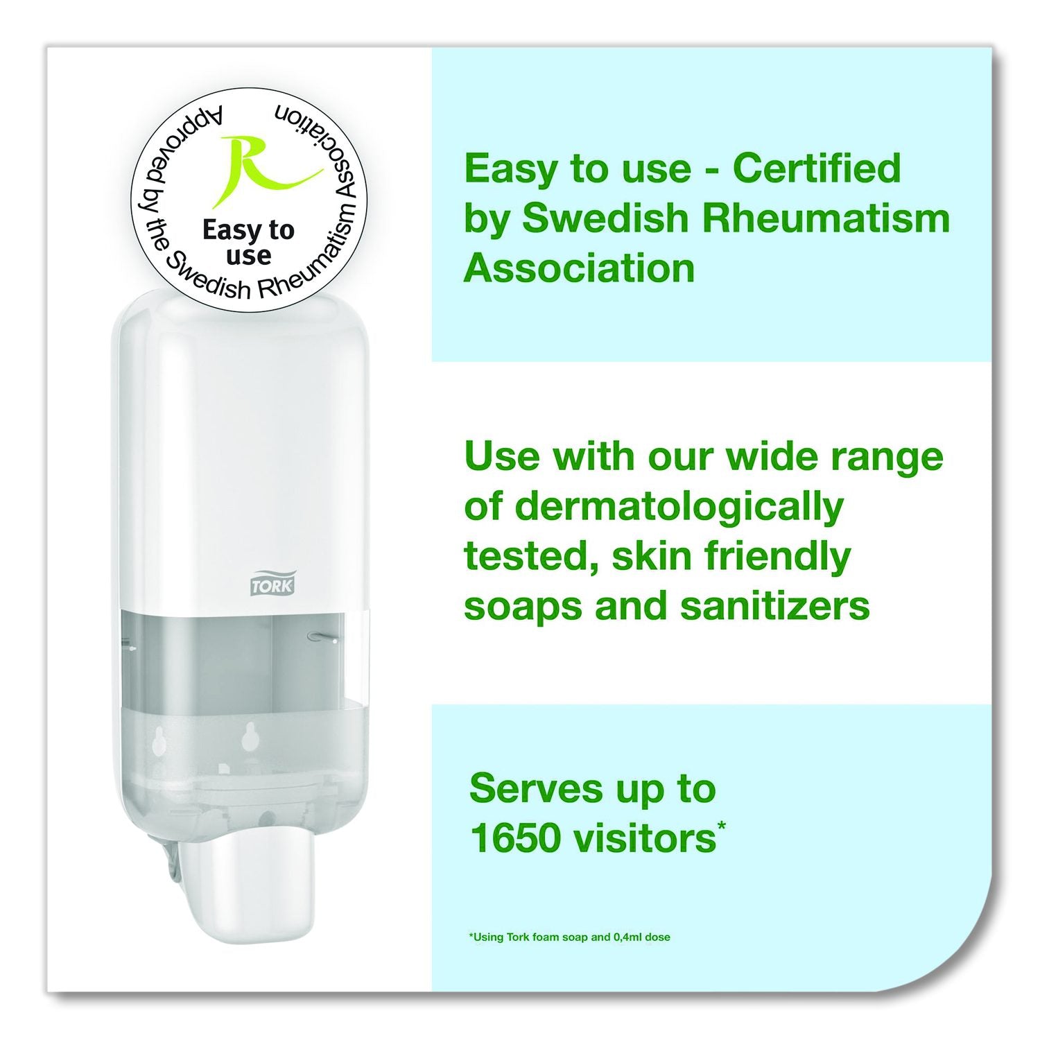 Soap And Sanitizer Dispenser S4, 1 L, 3.5 X 4 X 11, White, 6/Carton