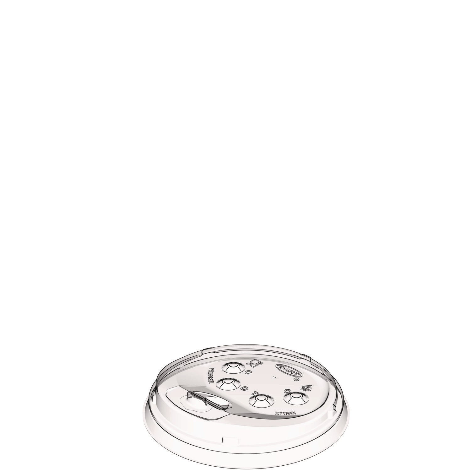 Prima Strawless Plastic Lids, Fits 30 oz to 32 oz Cold Cups, Clear, 100/Sleeve, 12 Sleeves/Carton