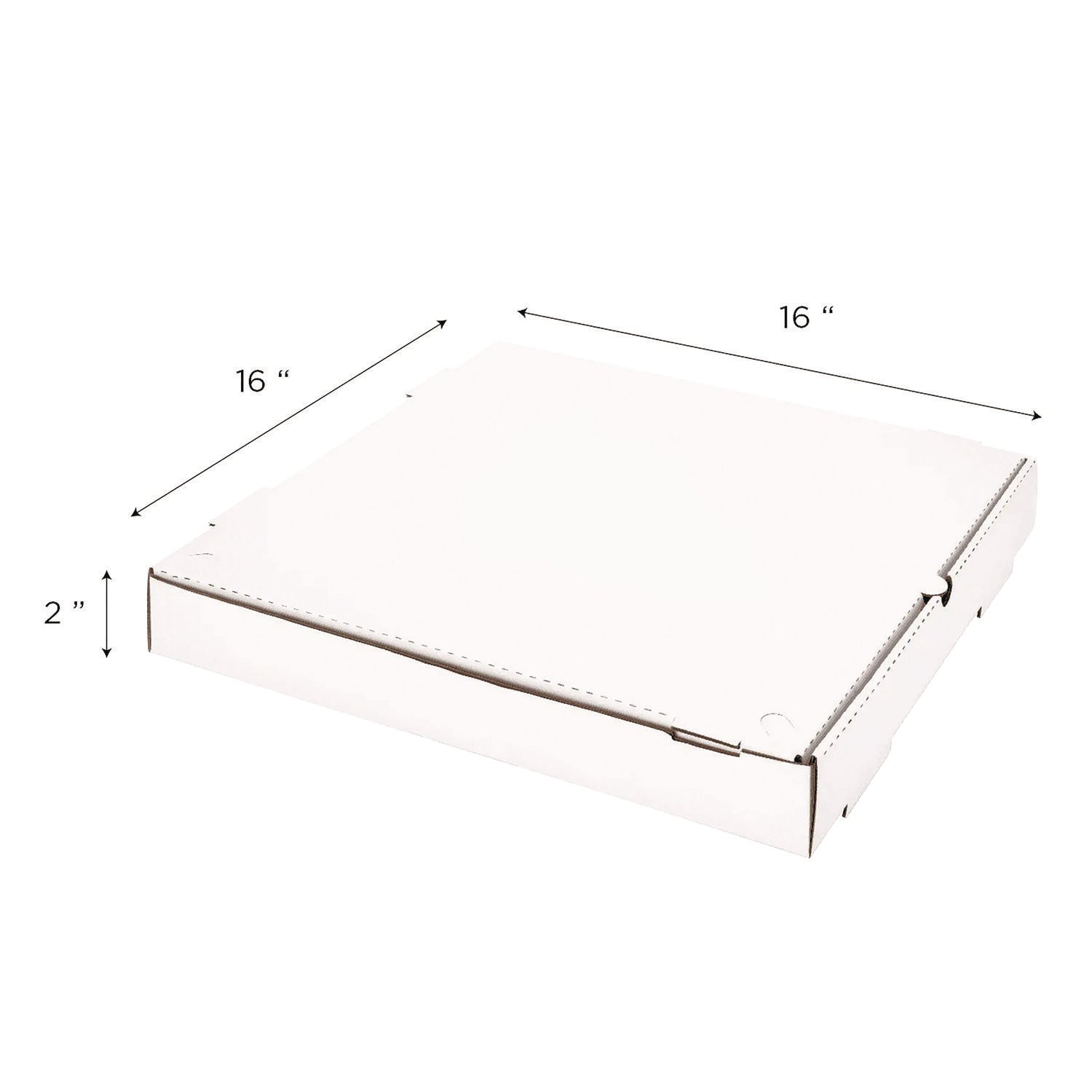 Corrugated Paper Boxes, 16 x 16 x 1.97, White/Brown, 50/Carton
