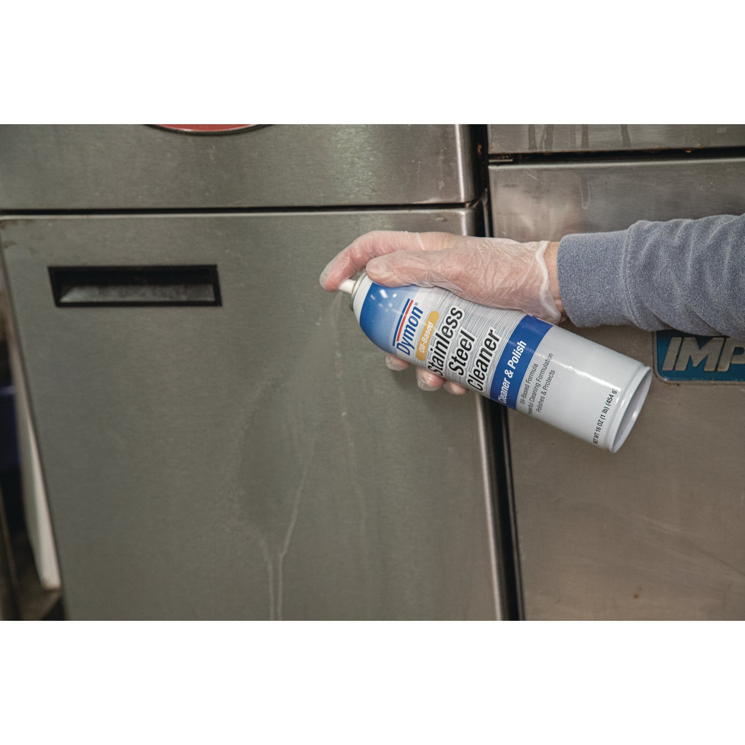 Dymon Oil-based Stainless Steel Cleaner, Aerosol, Neutral Scent, 16 fl oz, White, 1 Each