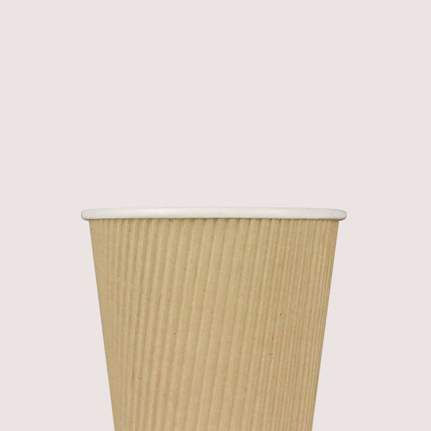 Ripple Hot Cups, 10 oz, Paper, Kraft/White, 500/Carton