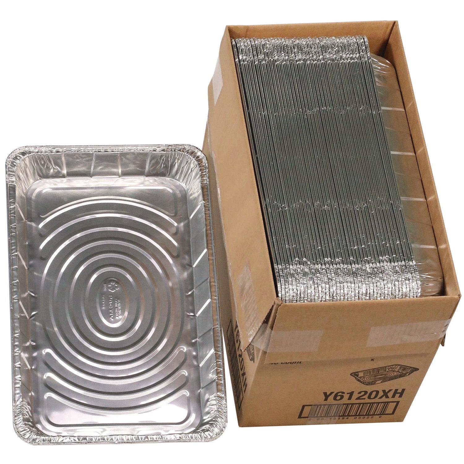 Aluminum Steam Table Pan, Full-Size Medium, 2.2" Deep, 19.6 x 11.6, 40/Carton