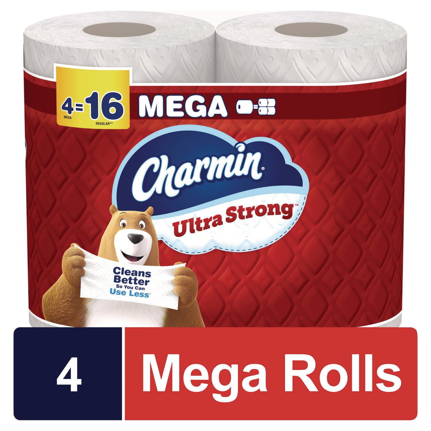 Charmin Mega Roll Bath Tissue - 2 Ply - Mega - 200 Sheets/Roll - White - 8 / Carton