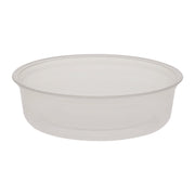 Microwavable Deli Containers, 6 oz, 4.6" Diameter x 1.3" h, Clear, Plastic, 500/Carton