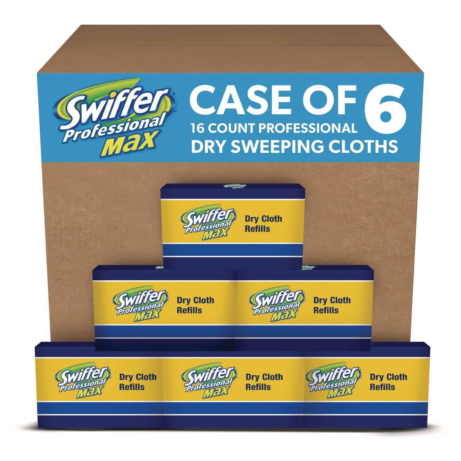 Swiffer Max Dry Cloth Refills - 17.9" Width x 10" Depth - Cloth - White - 16 / Box