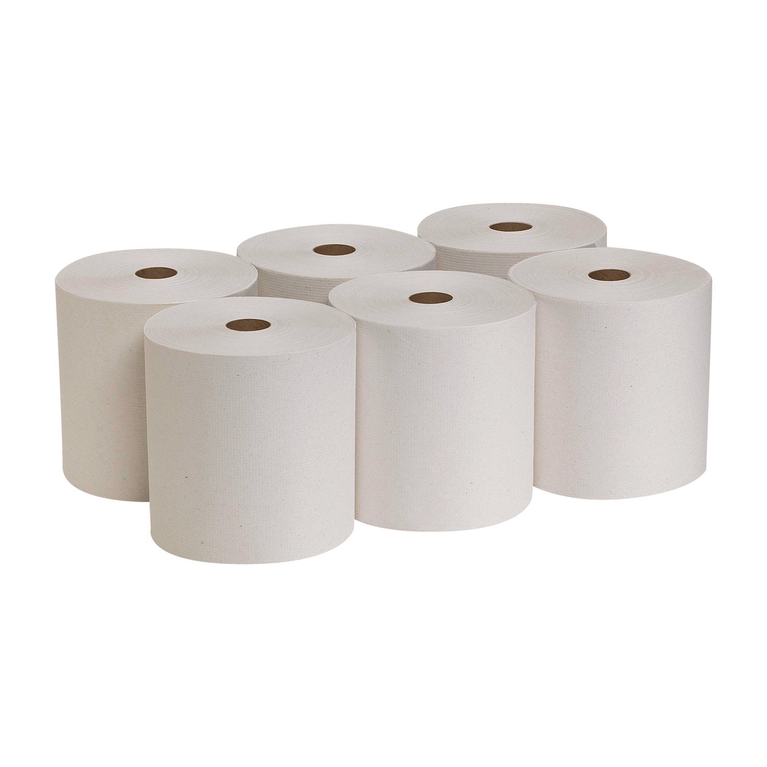 Pacific Blue Basic Recycled Paper Towel Roll - 1 Ply - 7.87" Width x 800 ft Length - White - 6 / Carton