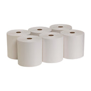 Pacific Blue Basic Recycled Paper Towel Roll - 1 Ply - 7.87" Width x 800 ft Length - White - 6 / Carton