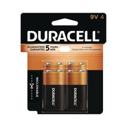 Duracell 9-Volt Coppertop Alkaline Batteries - For Multipurpose - 9V - 4 / Pack