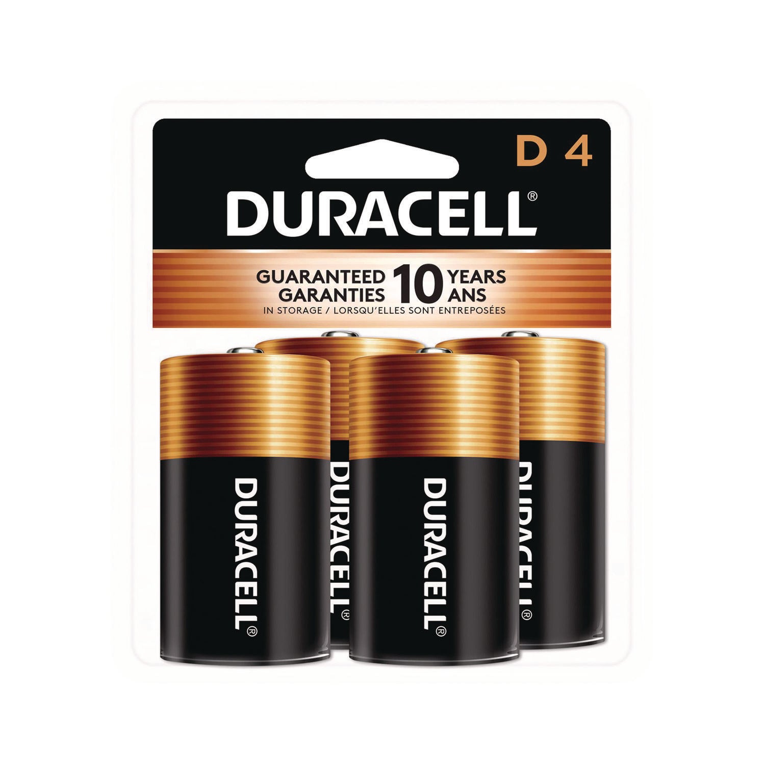 Duracell Coppertop Alkaline D Batteries - For Multipurpose - D - 1.5 V DC - 4 / Pack