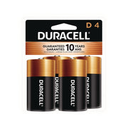 Duracell Coppertop Alkaline D Batteries - For Multipurpose - D - 1.5 V DC - 4 / Pack