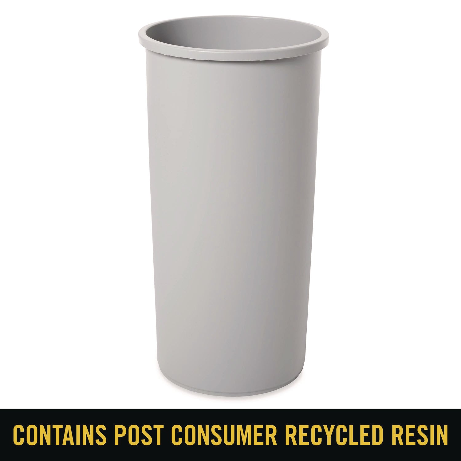 Rubbermaid Commercial Untouchable Round Container - 22 gal Capacity - Round - Crack Resistant, Durable - 30.1" Height x 15.8" Diameter - Linear Low-Density Polyethylene (LLDPE) - Gray - 1 Each