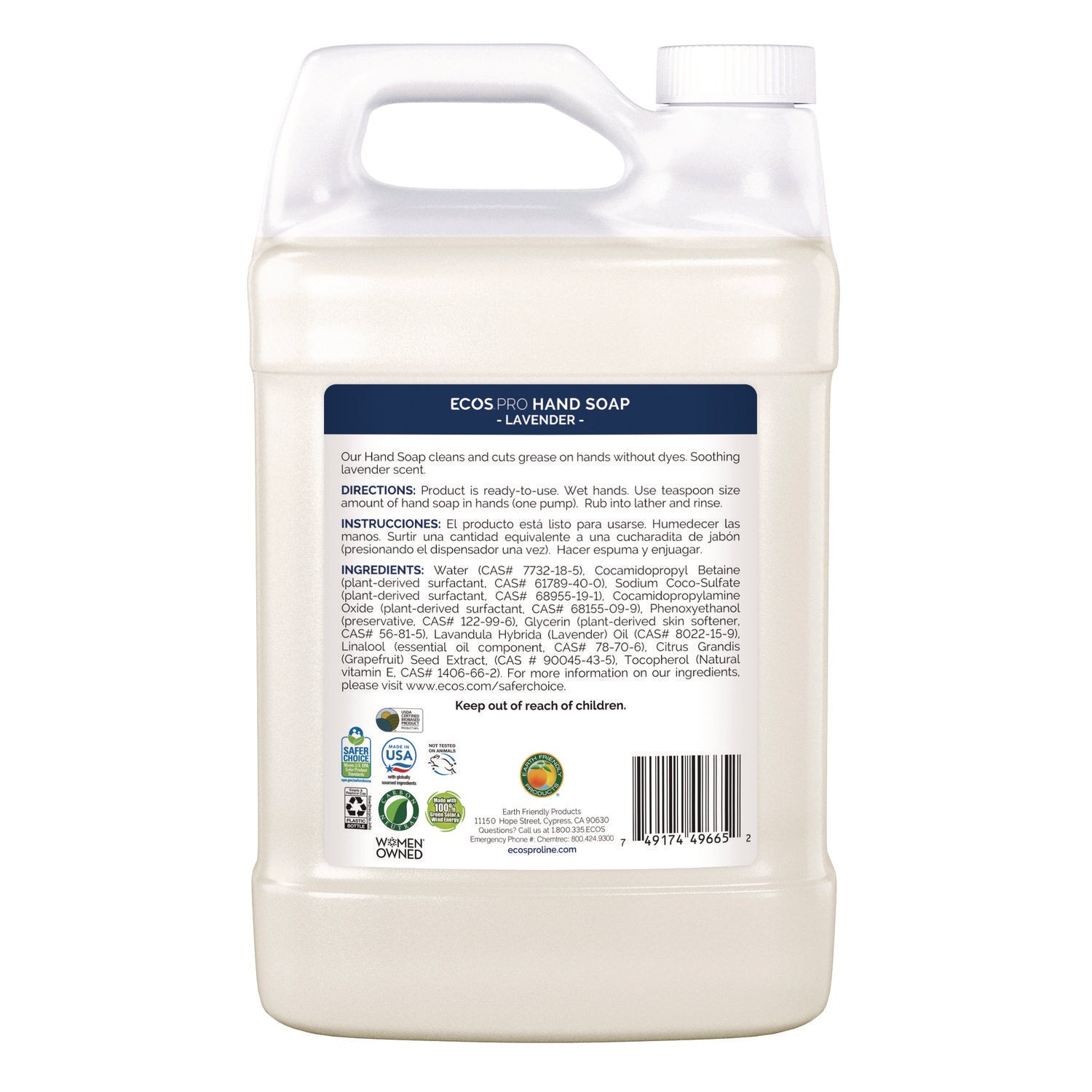 Liquid Hand Soap, Lavender, 1 gal, 4/Carton