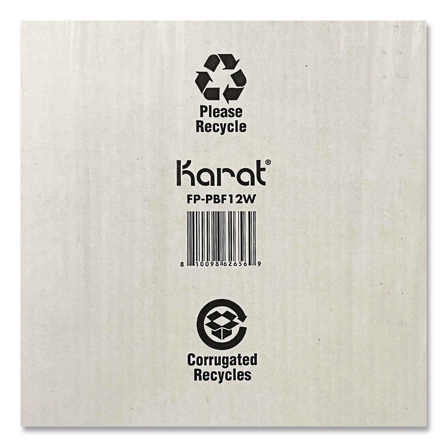 Corrugated Paper Boxes, 12 x 12 x 1.97, White/Brown, 50/Carton