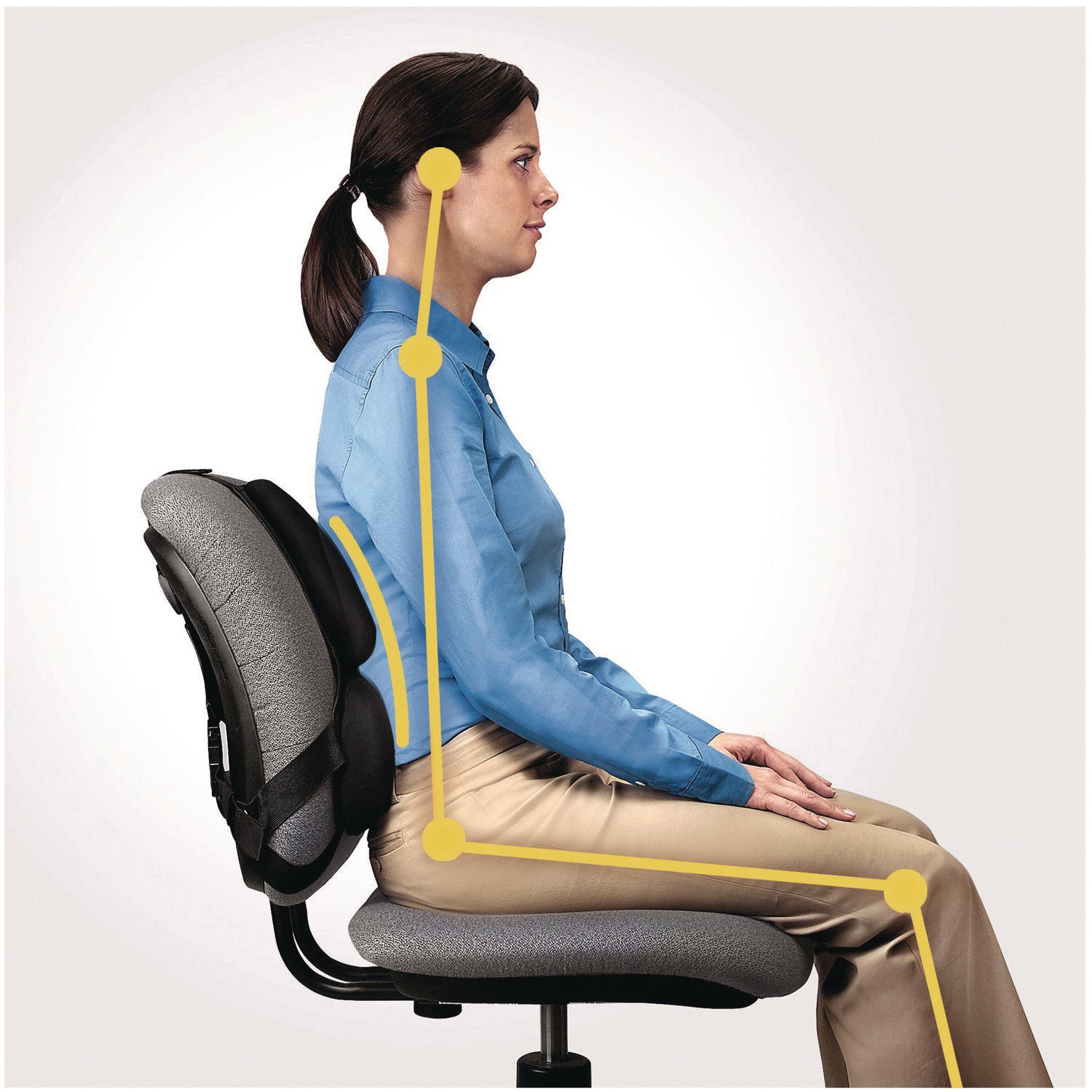 Strap Mount - Black - Fabric, Memory Foam - 1 Each