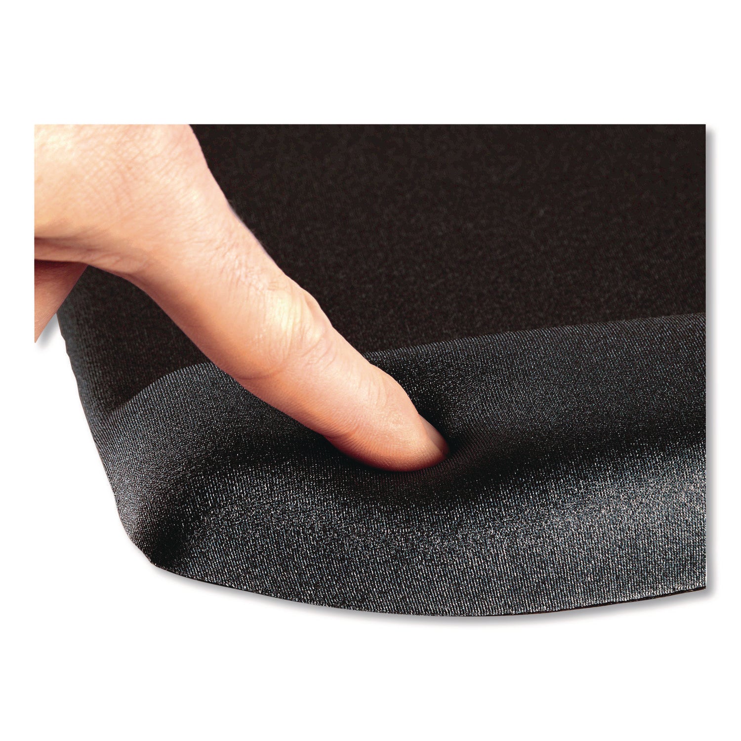 Fellowes PlushTouch Microban Mouse Pad Wrist Rest - 1" Height x 7.25" Width x 9.38" Depth - Black - Polyurethane, Foam - Wear Resistant, Tear Resistant, Skid Proof - 1 Each
