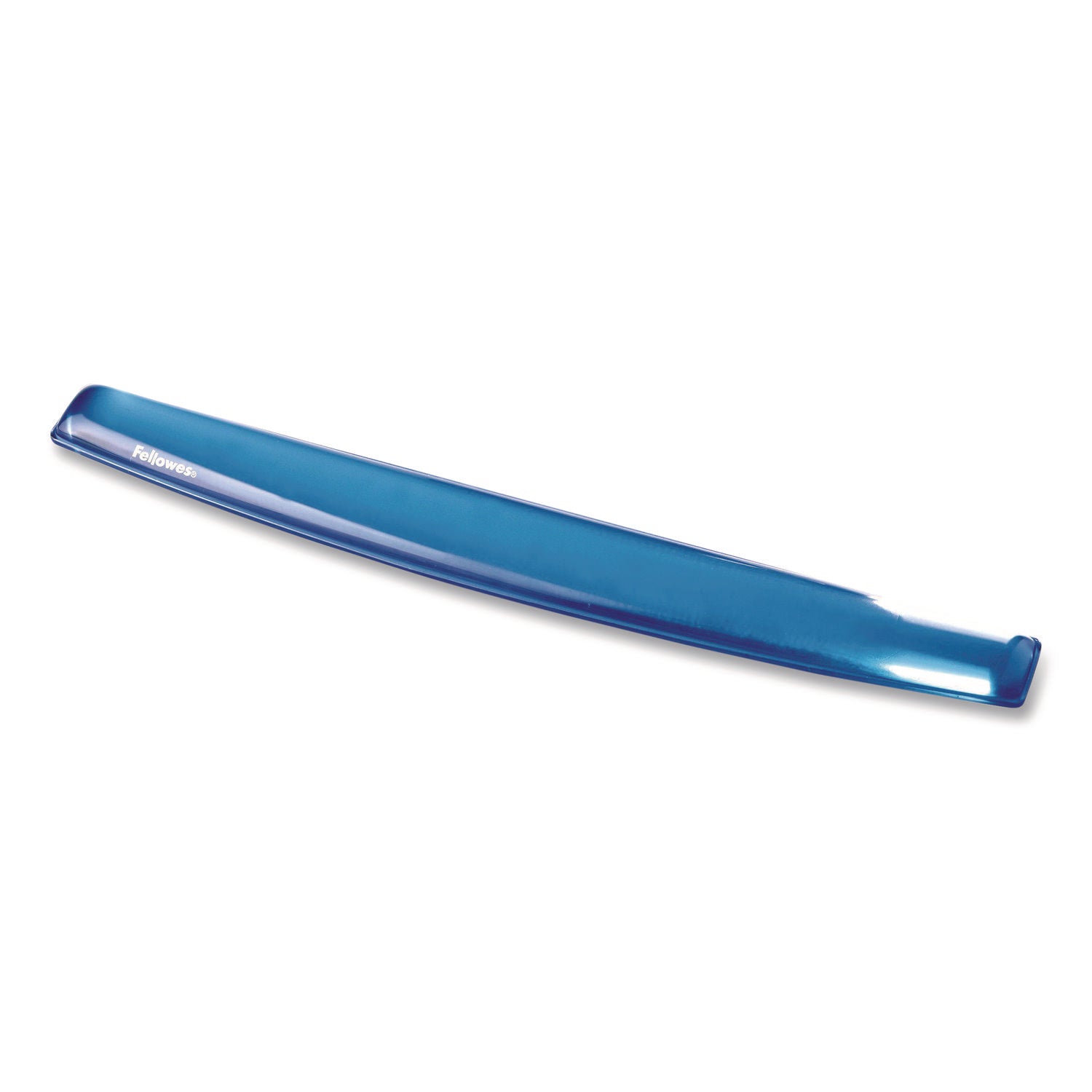 Fellowes Gel Wrist Rest - 0.63" Height x 18.50" Width x 2.25" Depth - Blue - Gel, Rubber, Cloth - Stain Resistant, Skid Proof - 1 Each