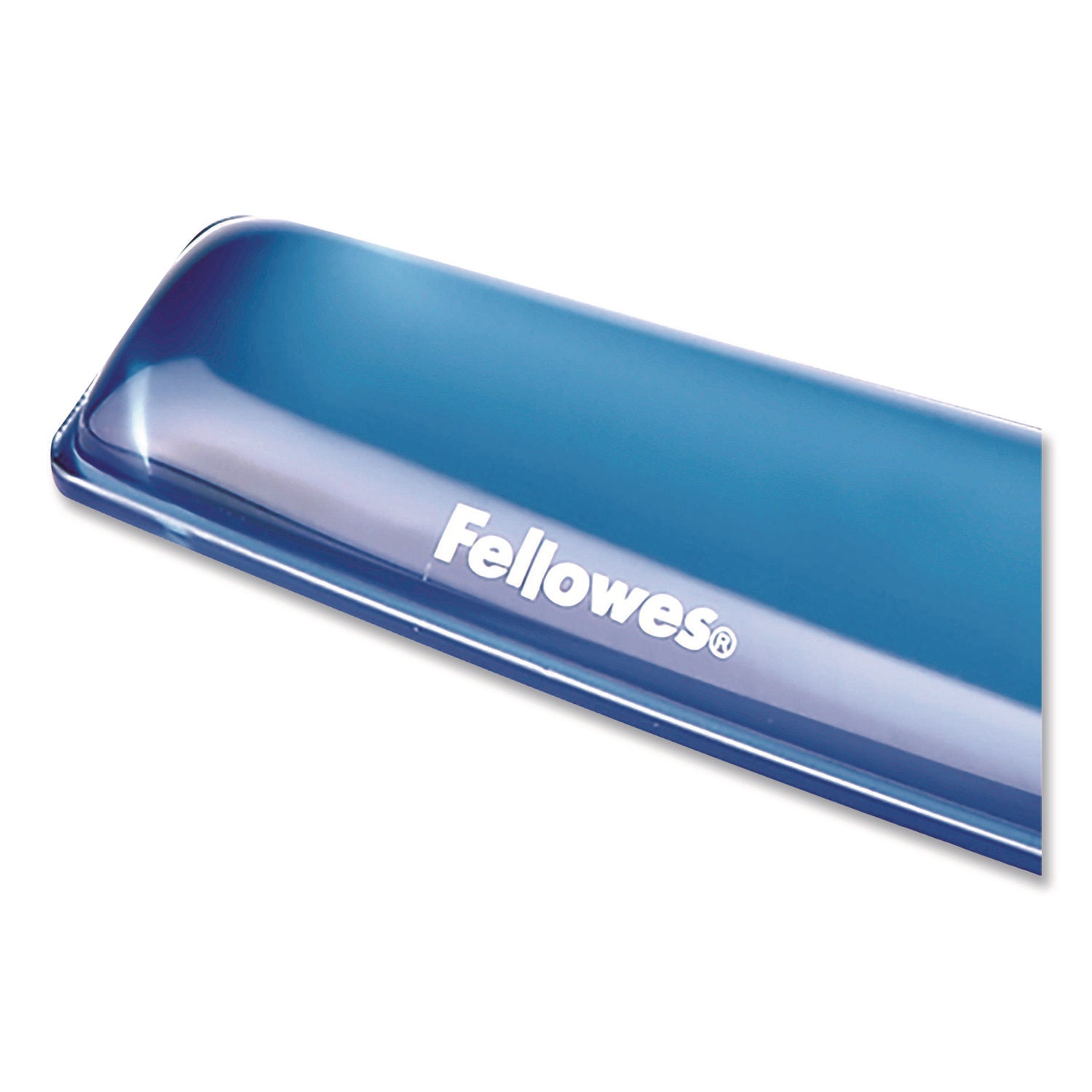 Fellowes Gel Wrist Rest - 0.63" Height x 18.50" Width x 2.25" Depth - Blue - Gel, Rubber, Cloth - Stain Resistant, Skid Proof - 1 Each