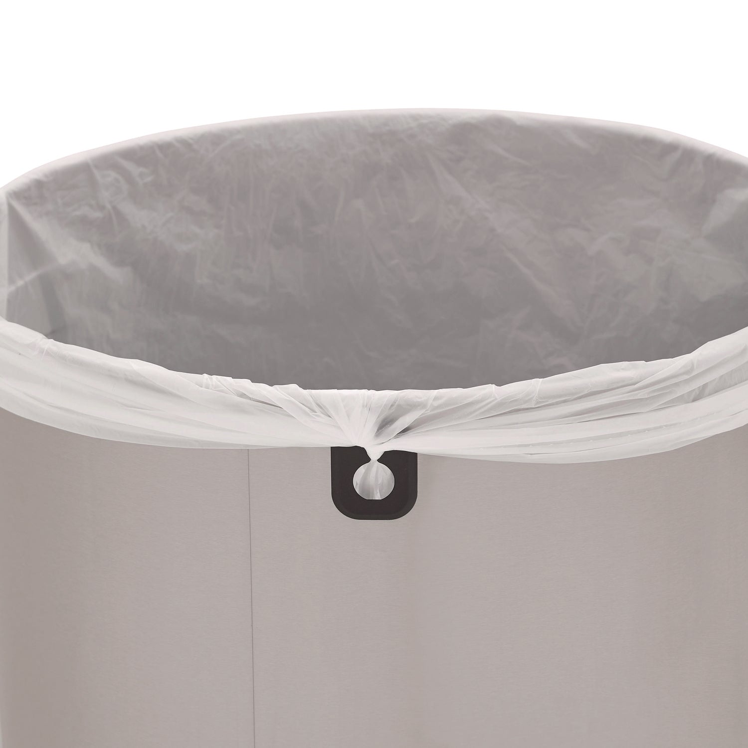Rubbermaid Commercial Refine Waste Container - 16 gal Capacity - Round - Ergonomic Handle, Non-skid, Fingerprint Resistant, Durable - 26.3" Height x 15.9" Width - Metal - Stainless Steel - 1 Each