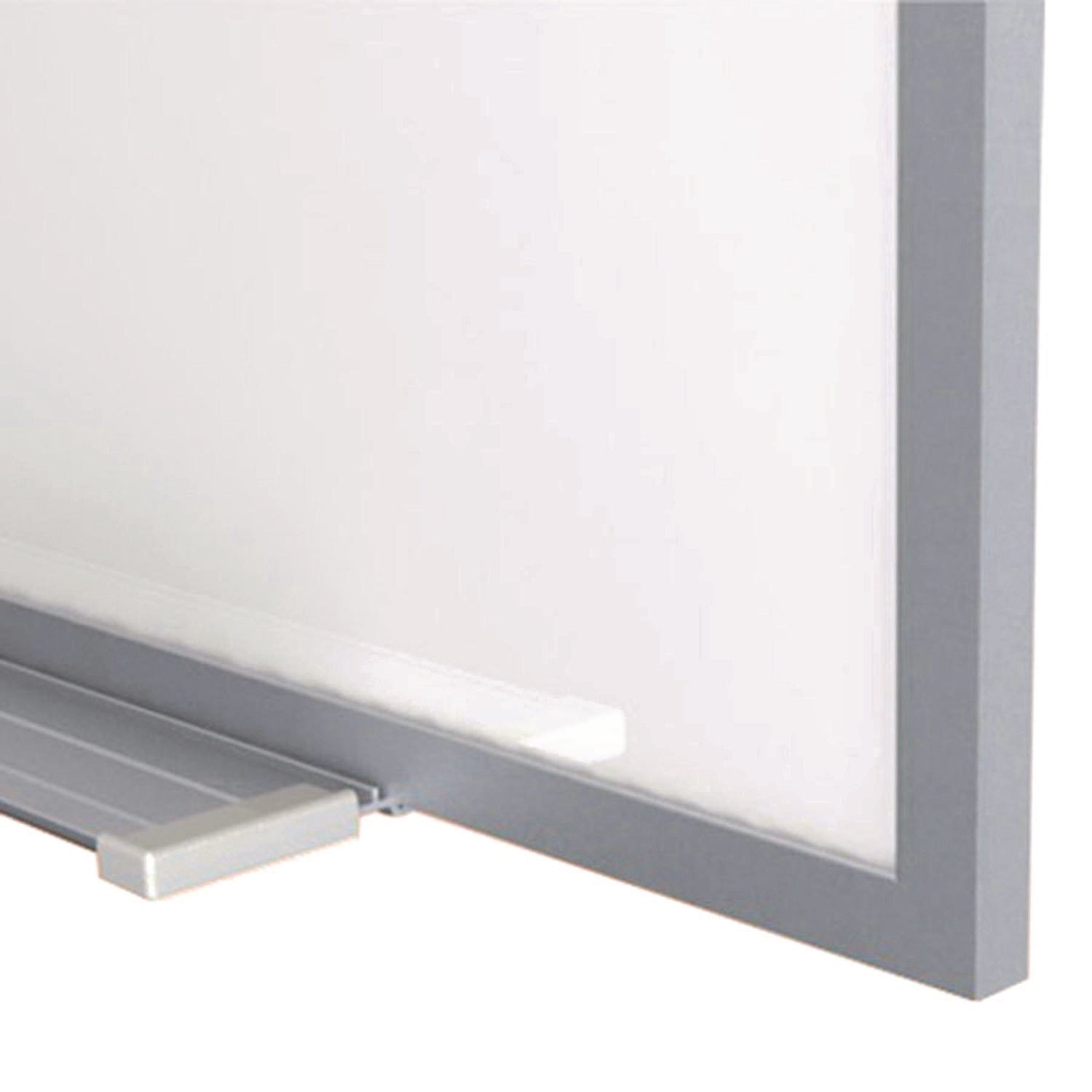 Proma Projection Magnetic Porcelain Whiteboard, 87.91" x 48.5", White Surface, Satin Aluminum Frame