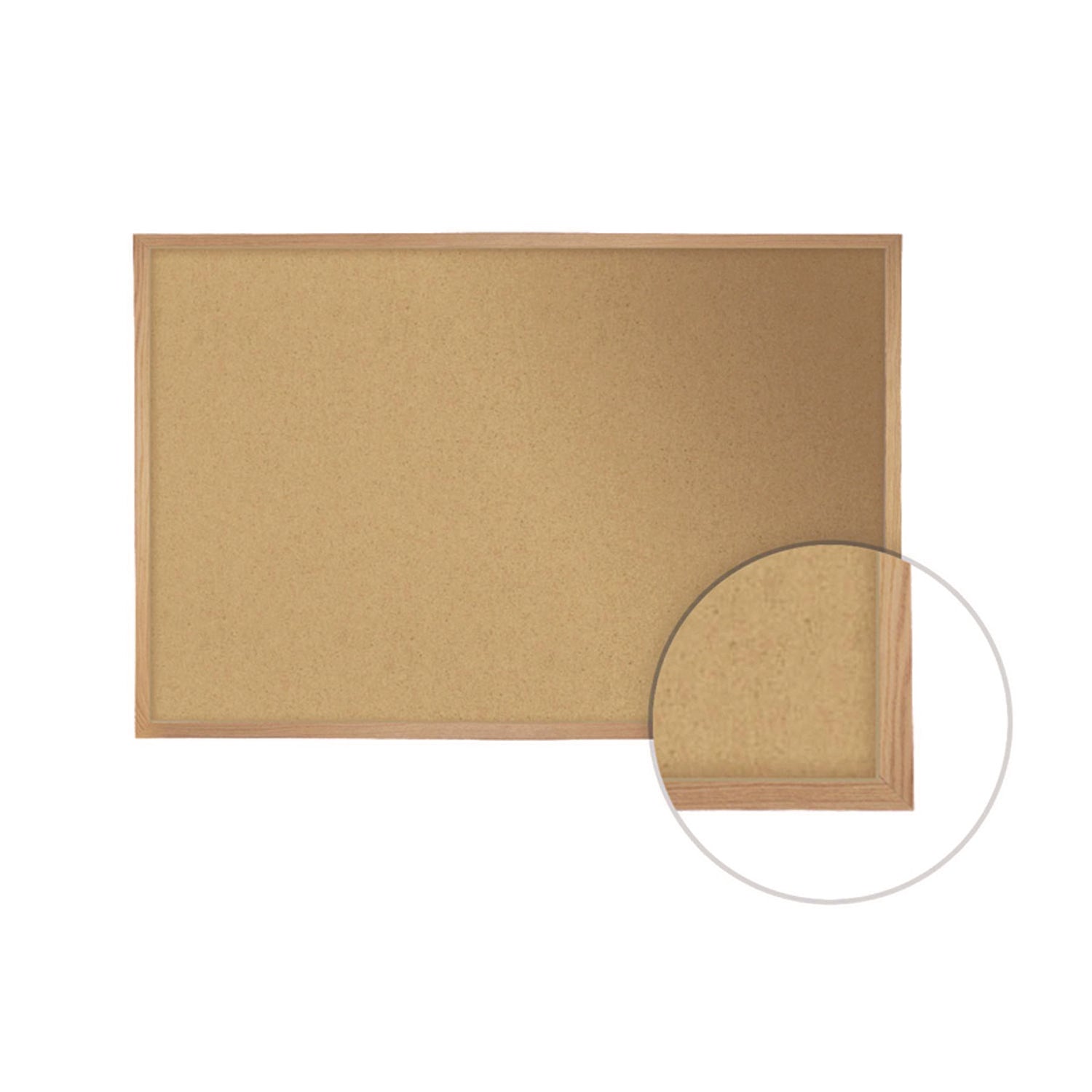 Ghent Traditional Natural Cork Bulletin Board, 48.56" x 87.93" x 0.81", Natural Cork and Fiberboard Surface, Wood Frame, Rectangle, Wall Mount, 1 Each