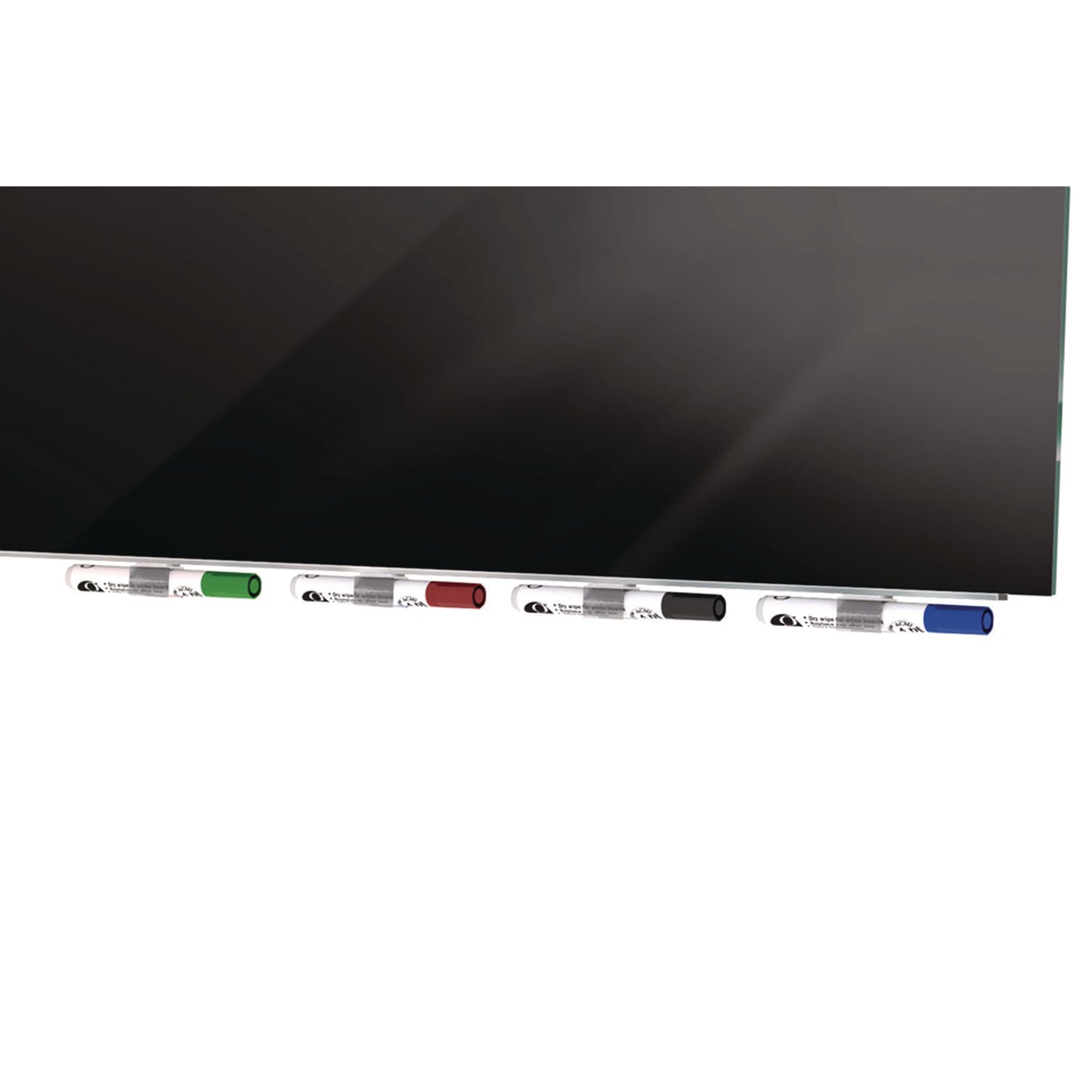 Ghent Magnetic Aria - Horizontal - 36" (3 ft) Width x 24" (2 ft) Height - Black Tempered Glass Surface - Rectangle - Horizontal - Magnetic - Eraser Included - 1 Each