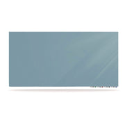 Aria Low-Profile Frameless Magnetic Glassboard, 36" x 24", Denim Blue Surface