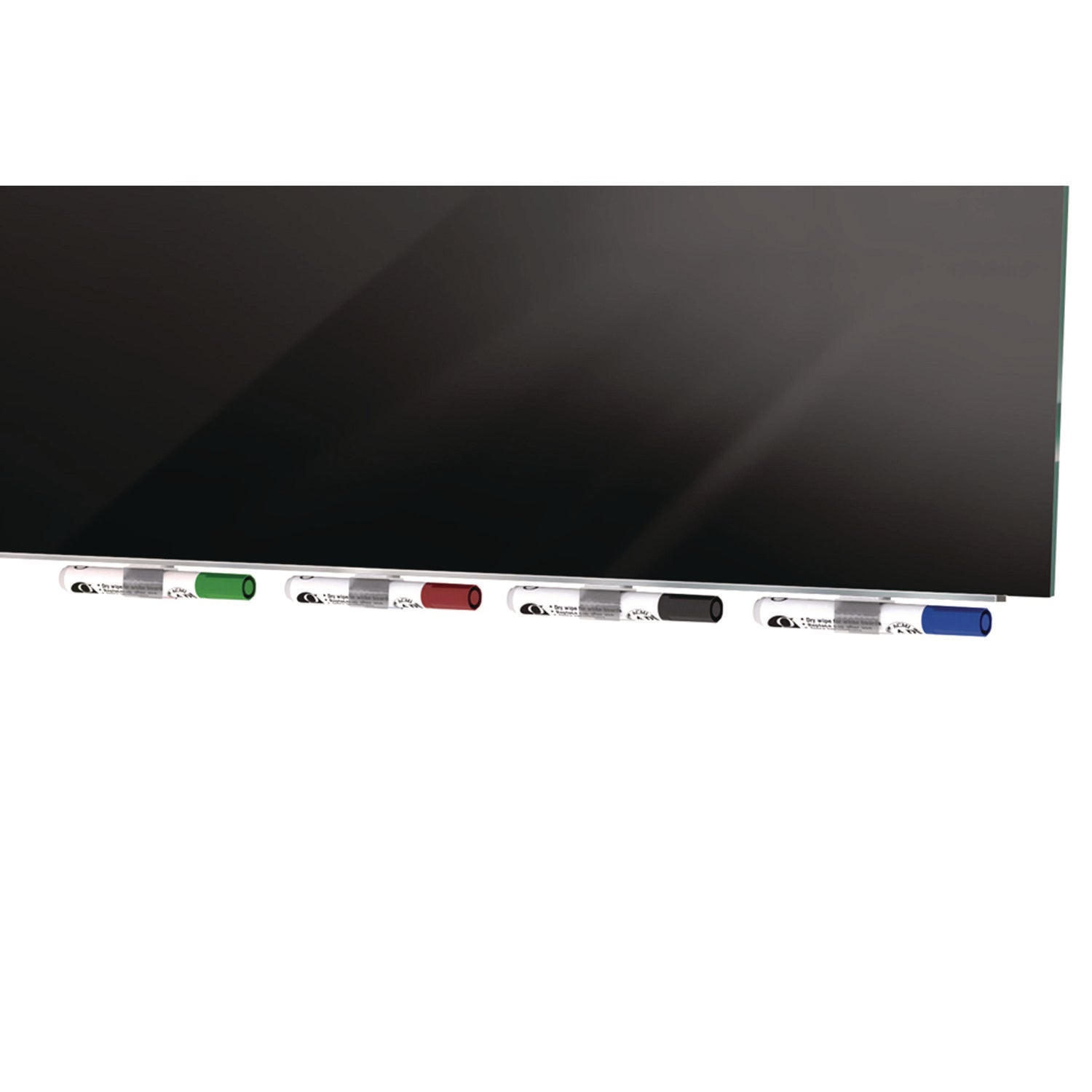 Ghent Magnetic Aria - Horizontal - 48" (4 ft) Width x 36" (3 ft) Height - Black Tempered Glass Surface - Rectangle - Horizontal - Magnetic - Eraser Included - 1 Each
