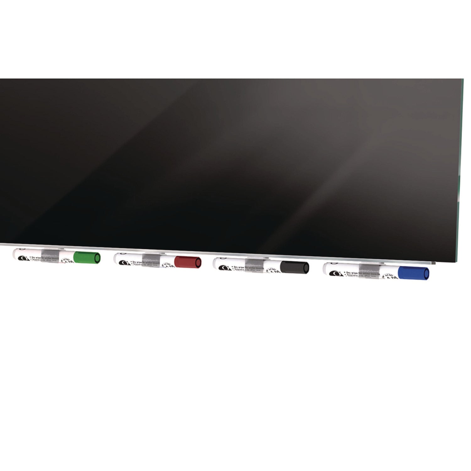 Ghent Magnetic Aria - Horizontal - 60" (5 ft) Width x 36" (3 ft) Height - Black Tempered Glass Surface - Rectangle - Horizontal - Magnetic - Eraser Included - 1 Each