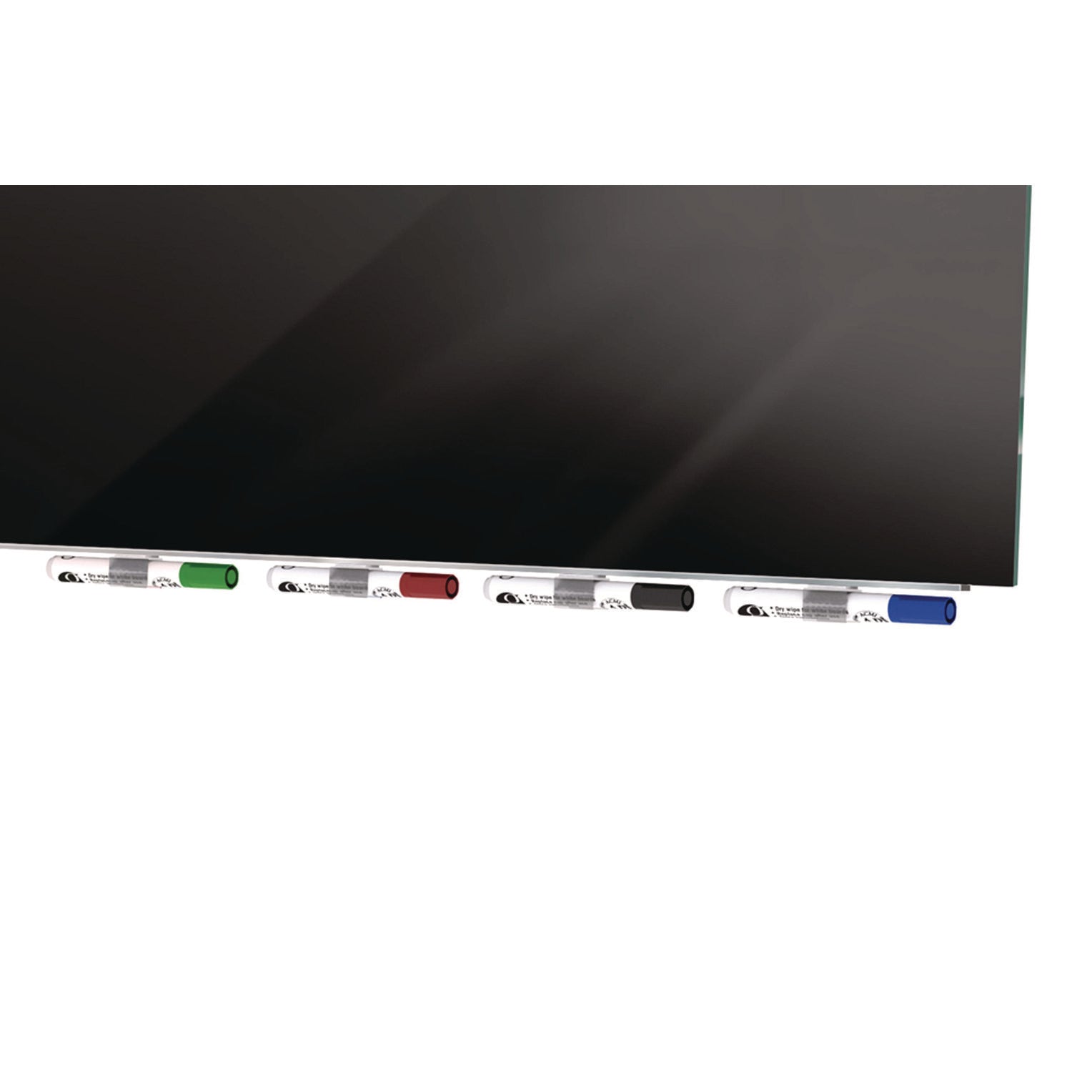 Ghent Magnetic Aria - Horizontal - 72" (6 ft) Width x 48" (4 ft) Height - Black Tempered Glass Surface - Rectangle - Horizontal - Magnetic - Eraser Included - 1 Each