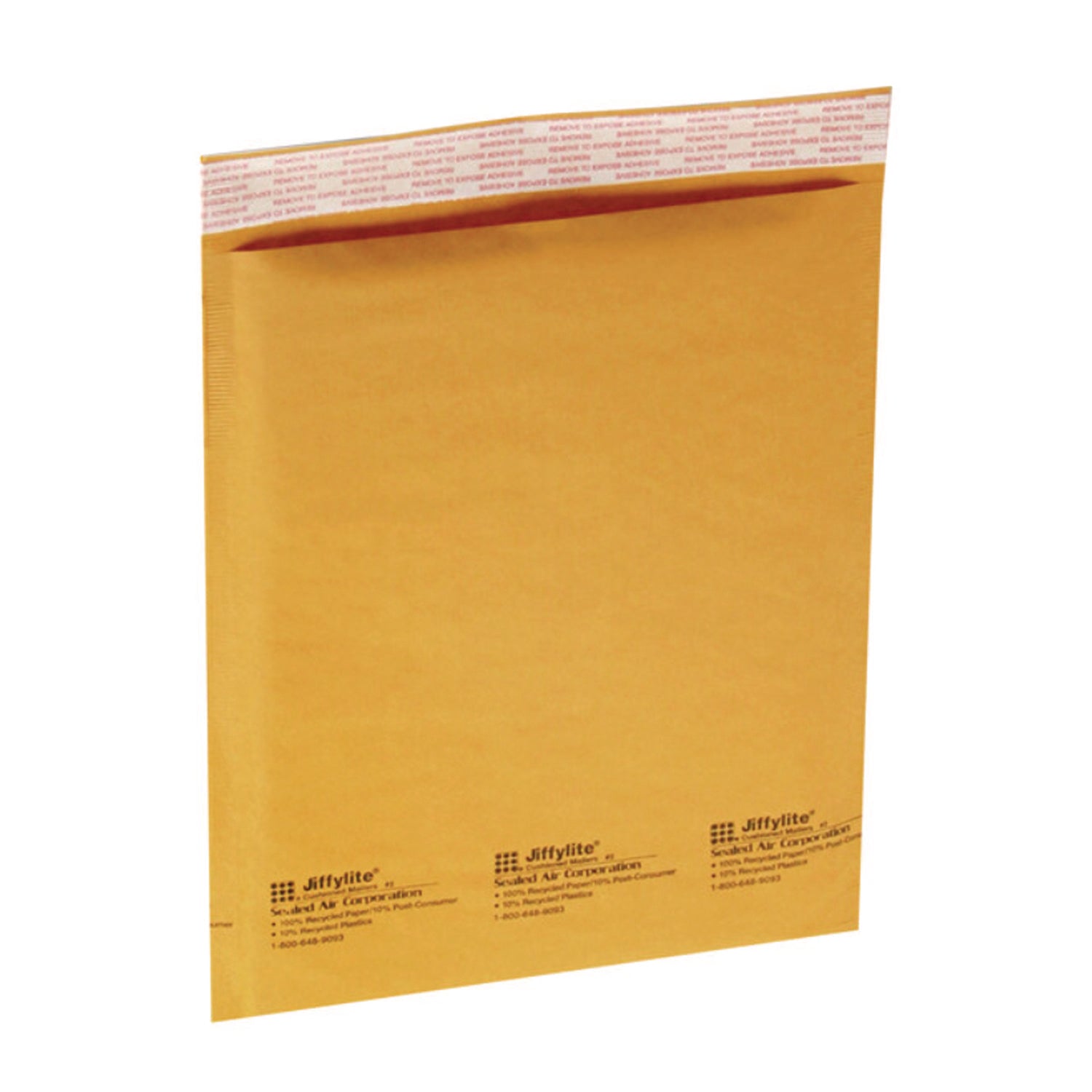 Bubble - 5" Width x 10" Length - Self-sealing - Brown - Kraft - 250 / Carton