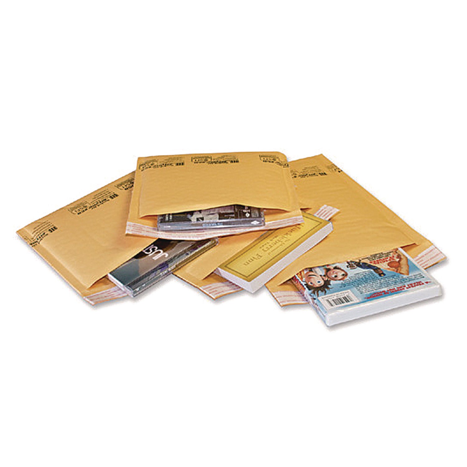 Bubble - 5" Width x 10" Length - Self-sealing - Brown - Kraft - 250 / Carton