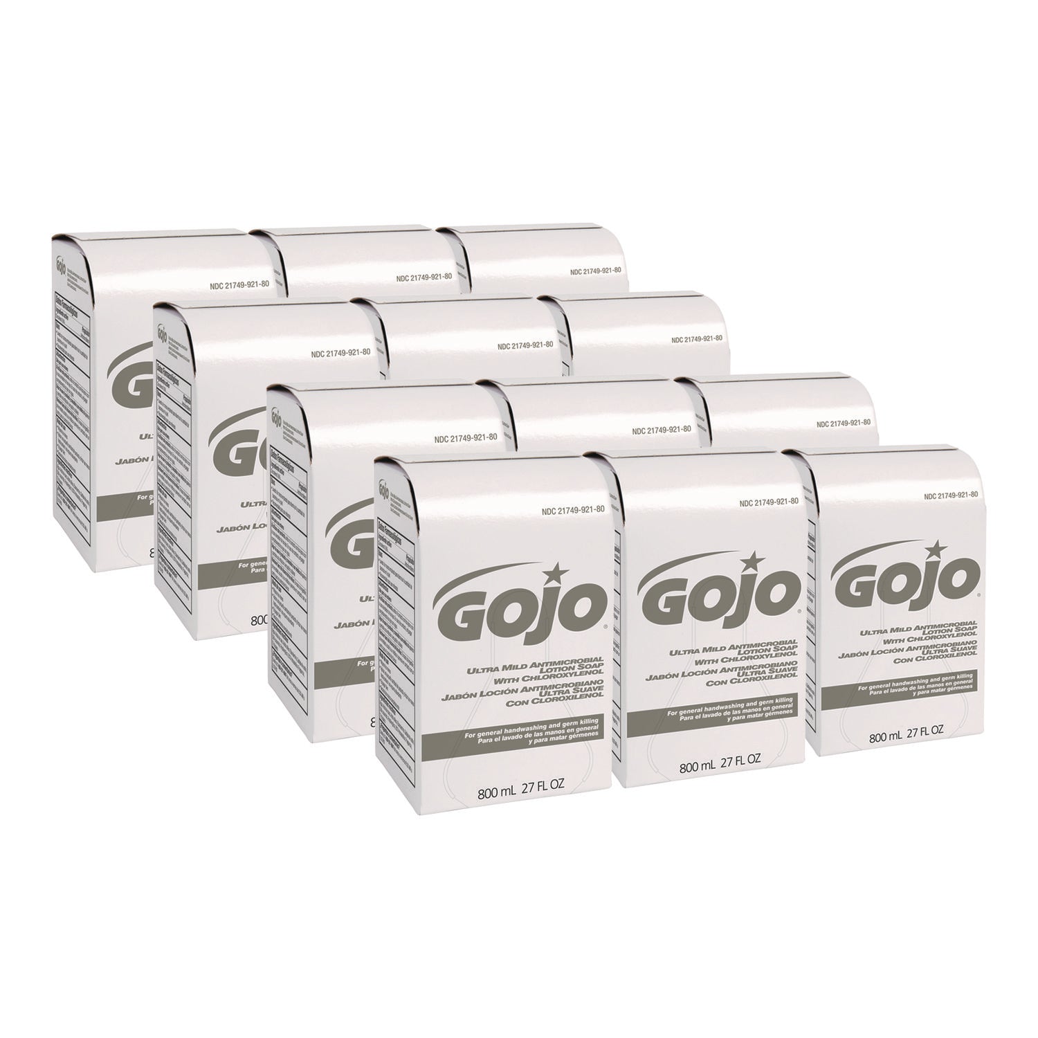 Gojo&reg; Ultra Mild Antimicrobial Lotion Soap Refill - Coconut Scent - 27.05 fl oz - Kill Germs - Hand - White - Leak Proof, Bio-based - 12 / Carton