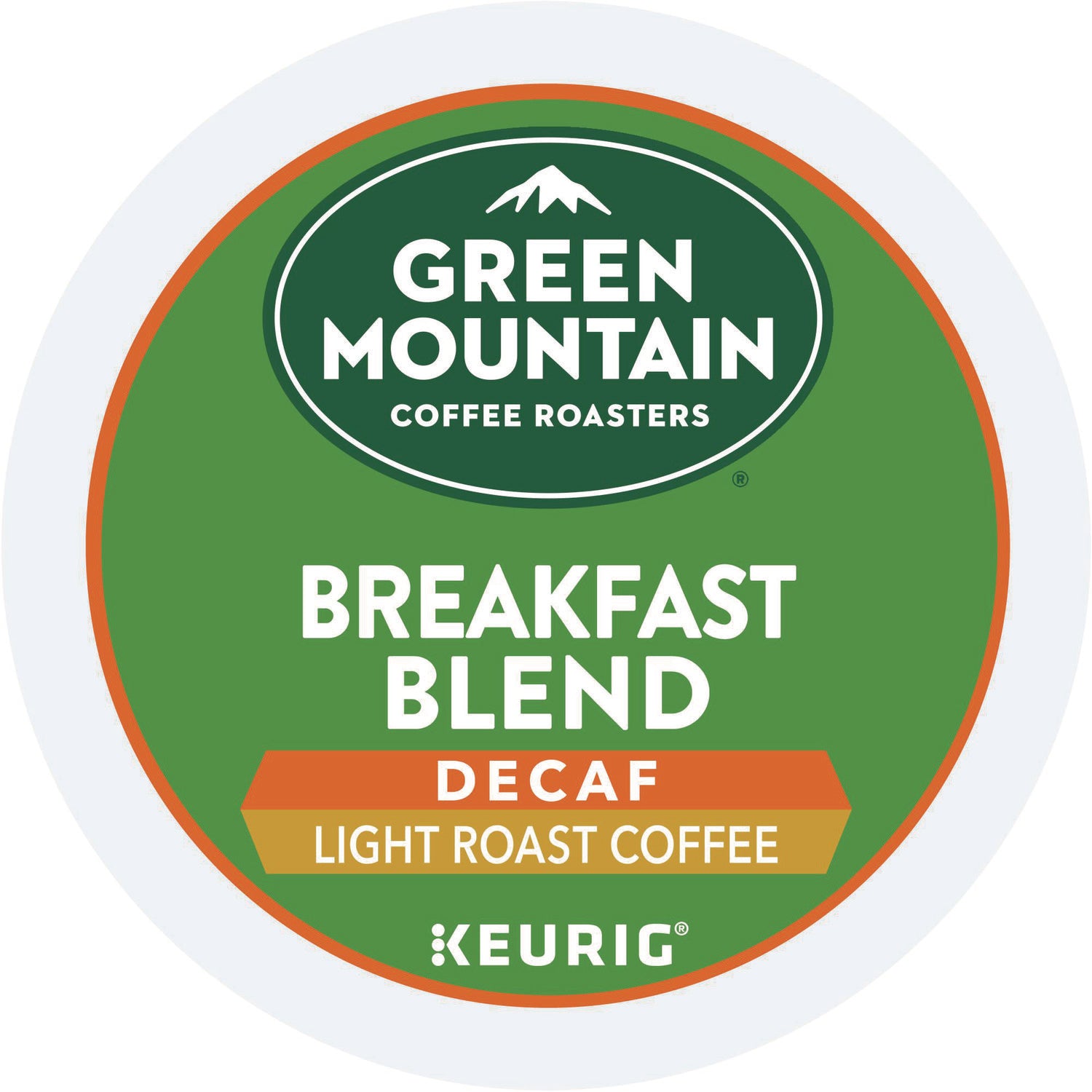 Green Mountain Coffee Roasters&reg; K-Cup Breakfast Blend Decaf Coffee - Compatible with Keurig Brewer - Light/Mild - K-Cup - Decaffeinated - 24 / Box