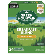 Green Mountain Coffee Roasters&reg; K-Cup Breakfast Blend Coffee - Compatible with Keurig Brewer - Regular - Light - K-Cup - 24 / Box