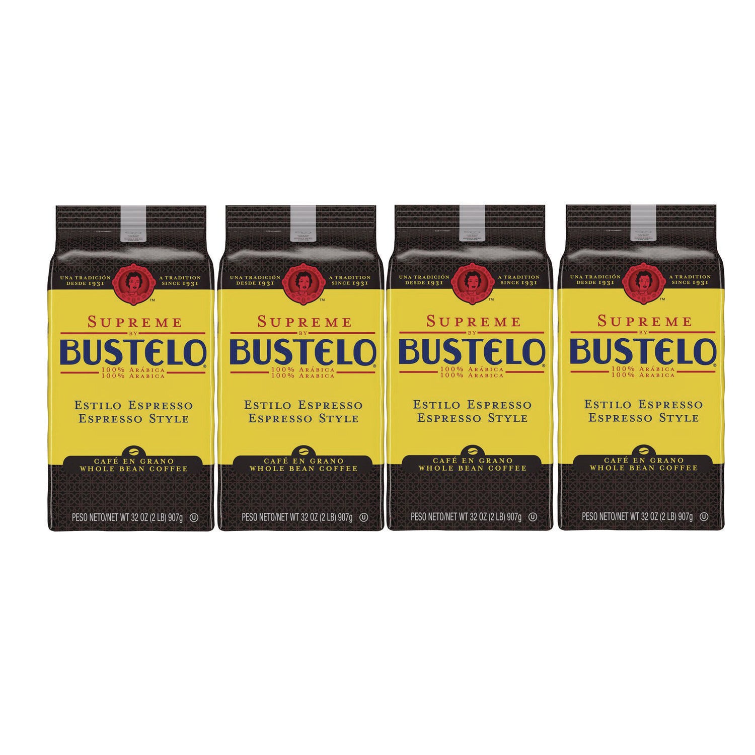 Supreme by Bustelo Whole Bean Espresso WB Coffee - Medium/Dark - Whole Bean - Bustelo, Espresso - 1 Each