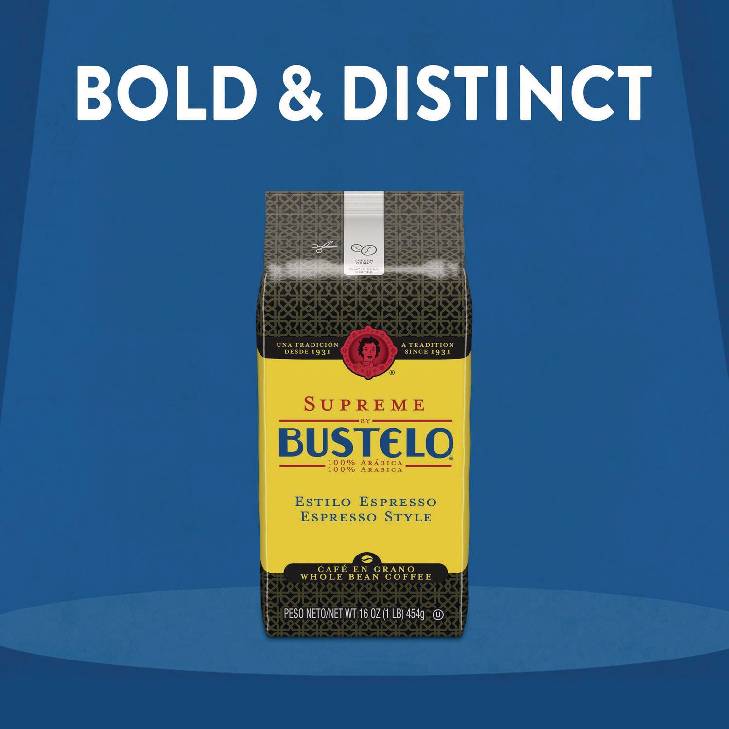 Supreme by Bustelo Whole Bean Espresso WB Coffee - Medium/Dark - Whole Bean - Bustelo, Espresso - 1 Each