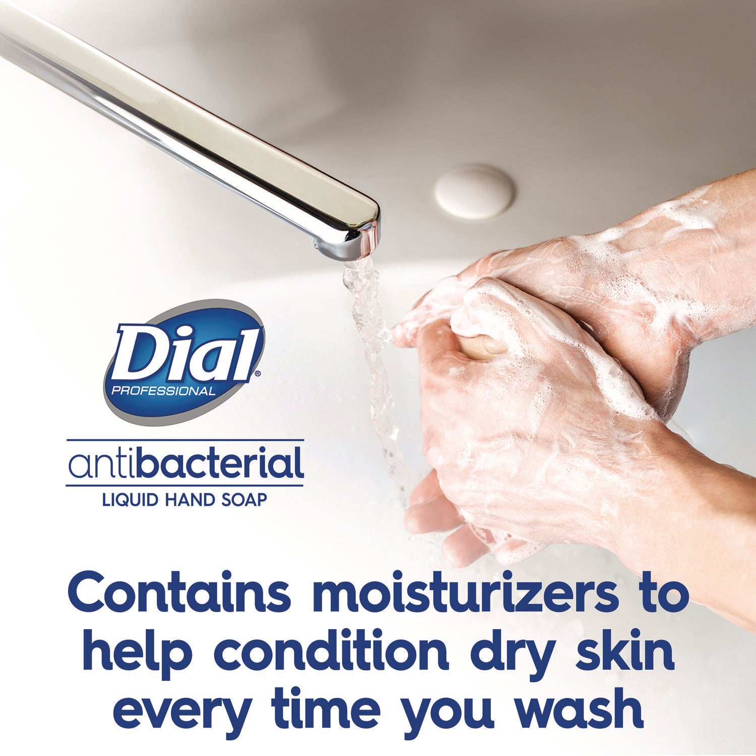 Dial Spring Water Scent Liquid Hand Soap - Spring Water Scent - 1 gal - Kill Germs - Hand - Moisturizing - Blue - 1 Each