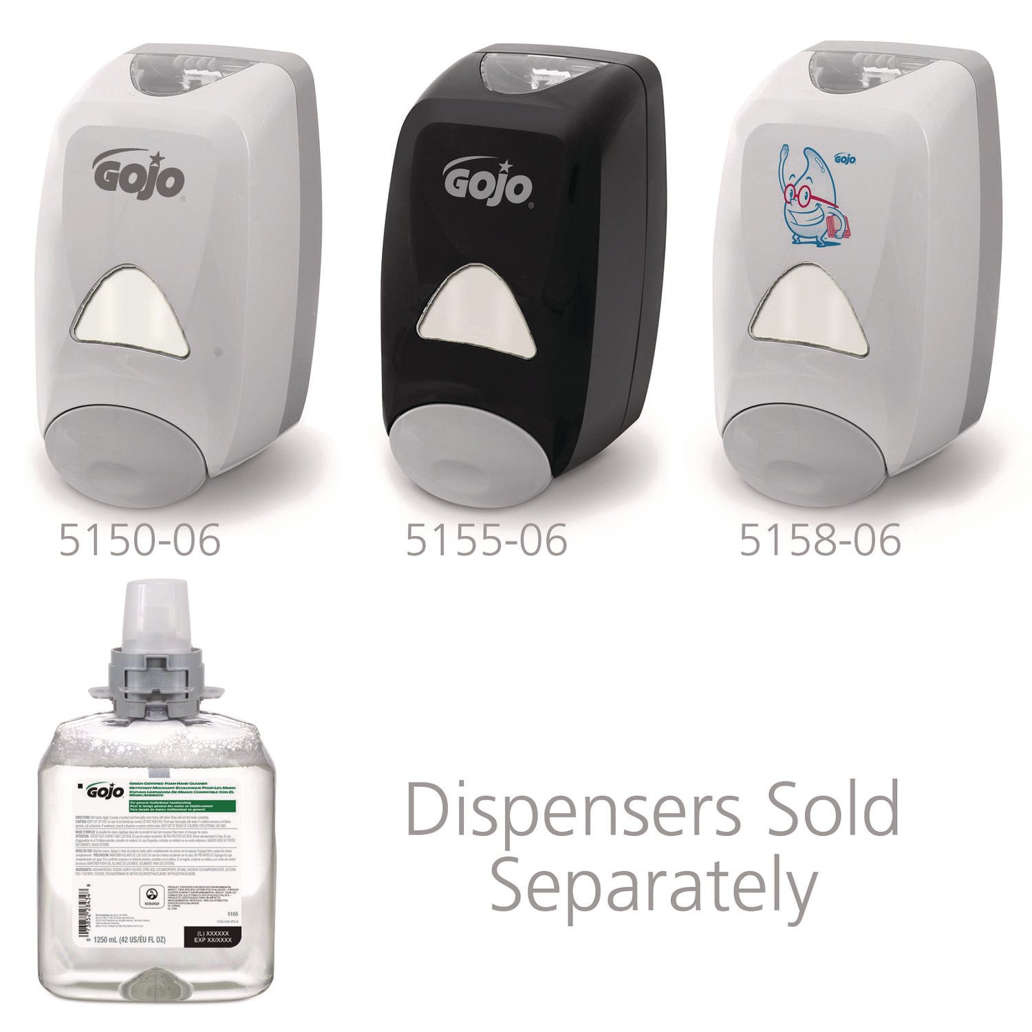 Gojo&reg; FMX-12 Refill Green Certified Foam Hand Soap - 1.32 quart - Hand - Clear - Fragrance-free, Rich Lather, Antibacterial-free, Triclosan-free, Paraben-free, Phthalate-free, Bio-based - 4 / Carton